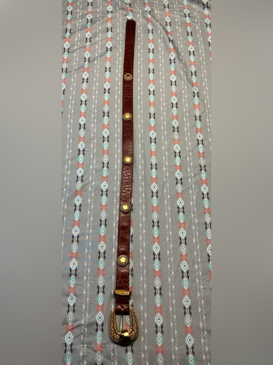 david austin designs inc Accessories - 🌀Vintage 80s Crocodile Brown Leather Belt
